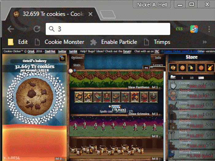 Cookie Clicker: Remove News Ticker