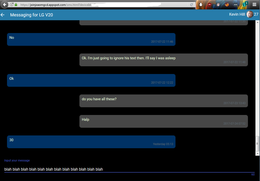 Dark Theme for Join SMS