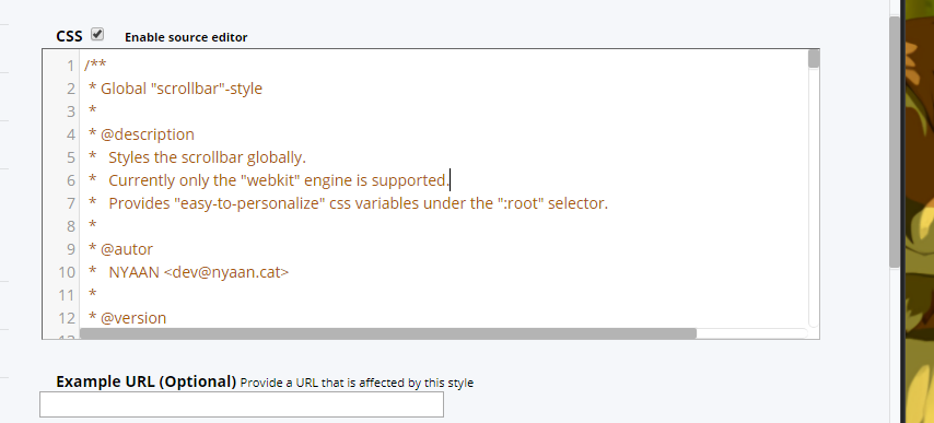 Global "scrollbar"-style