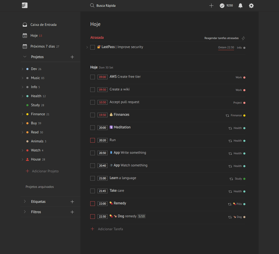 Better Todoist by @bragasociopata