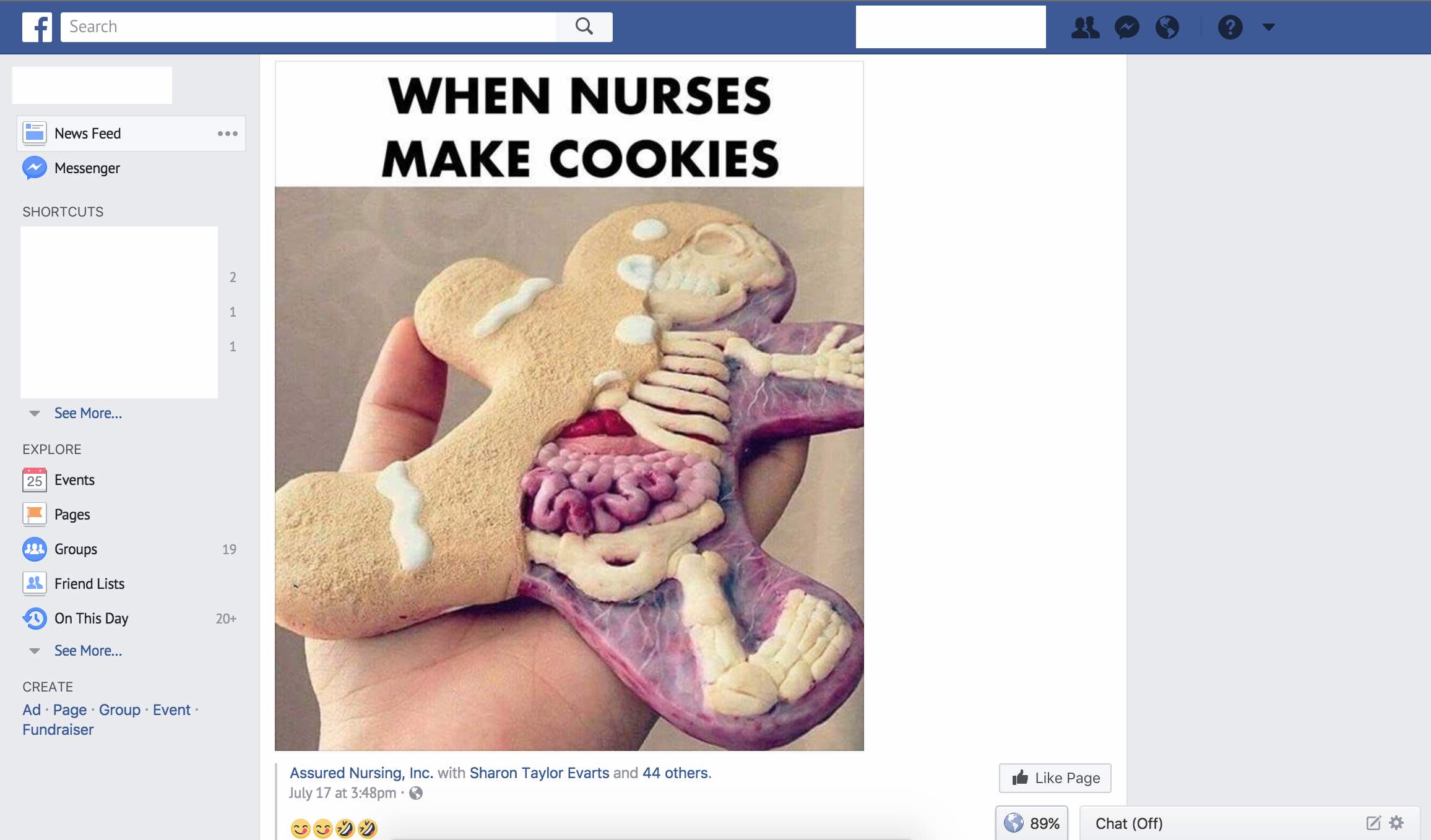 Facebook Wide NewsFeed