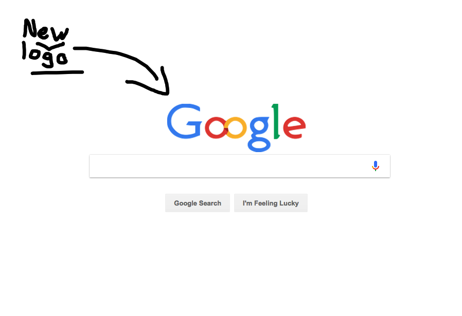 a broken google logo