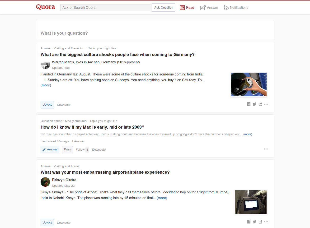 Quora Stripped Down
