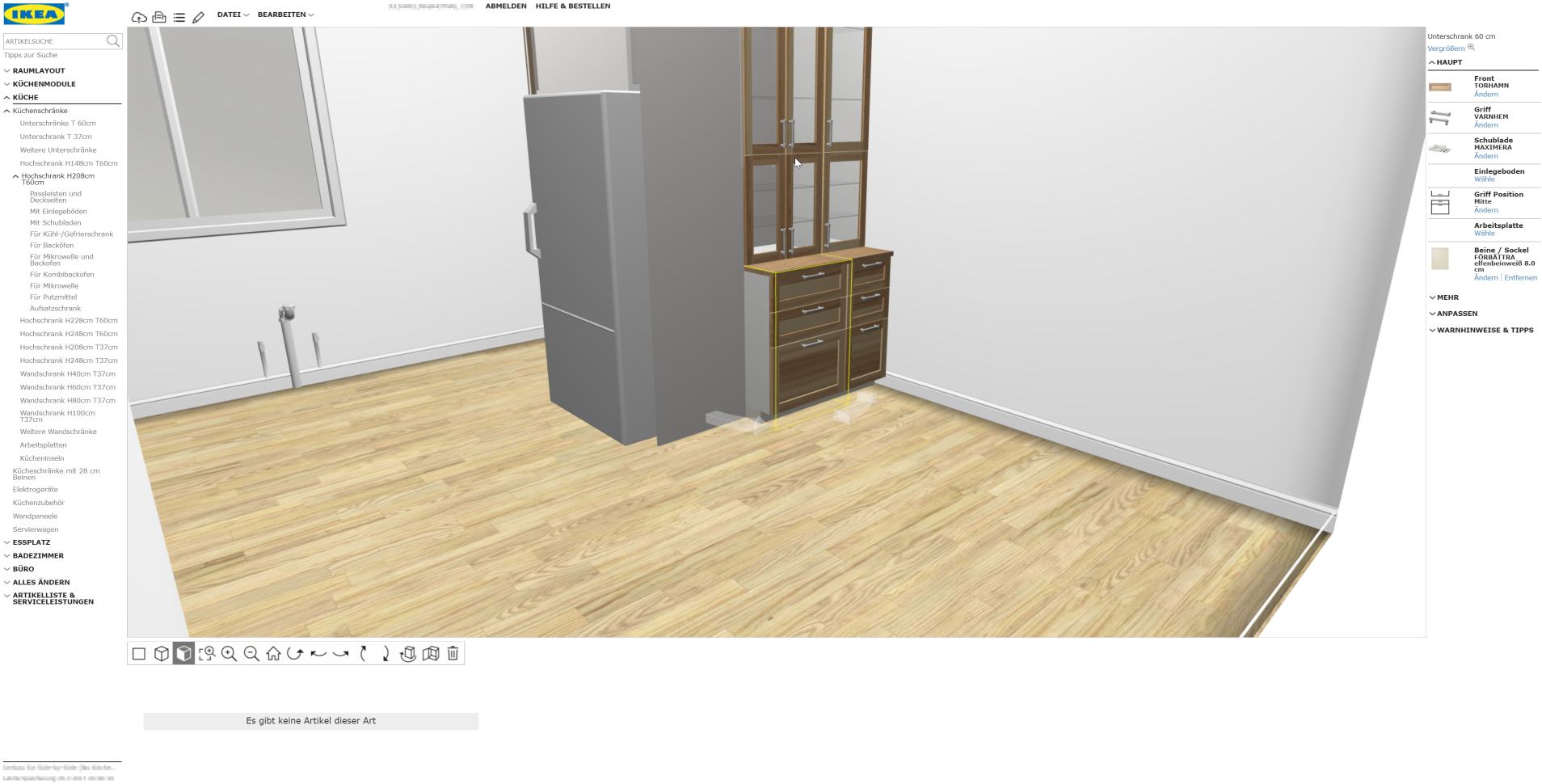 IKEA Kitchenplaner whole Viewport