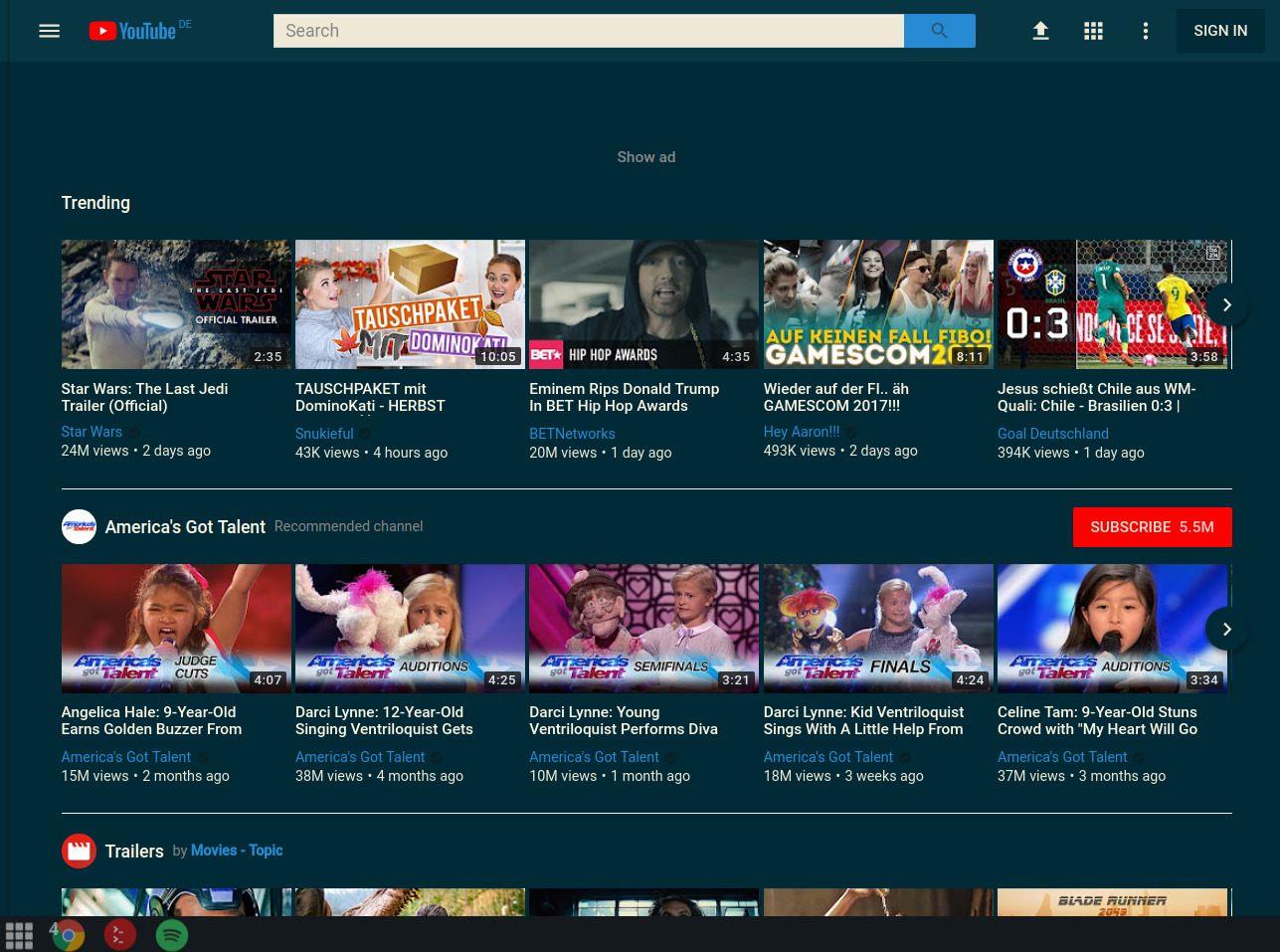 YouTube Solarized