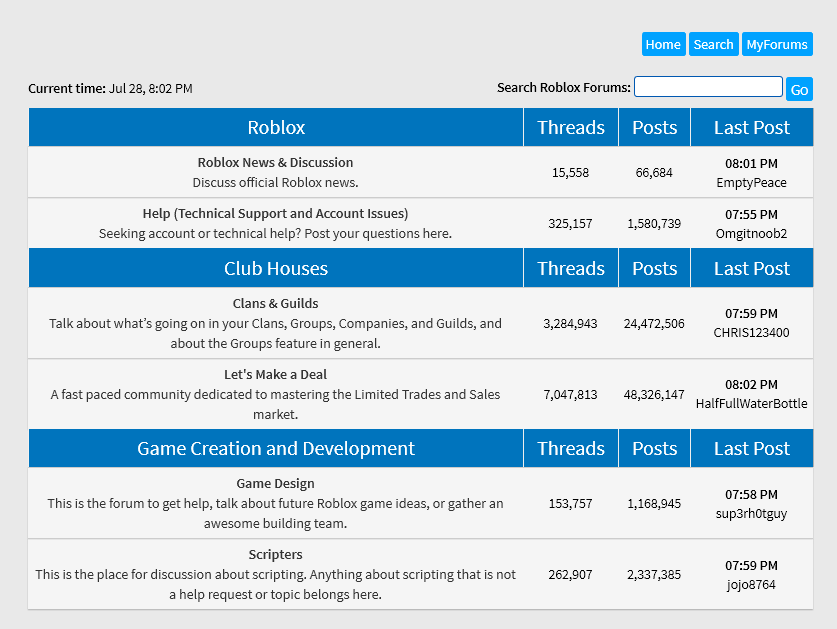 Roblox Forums: Nicely Edition