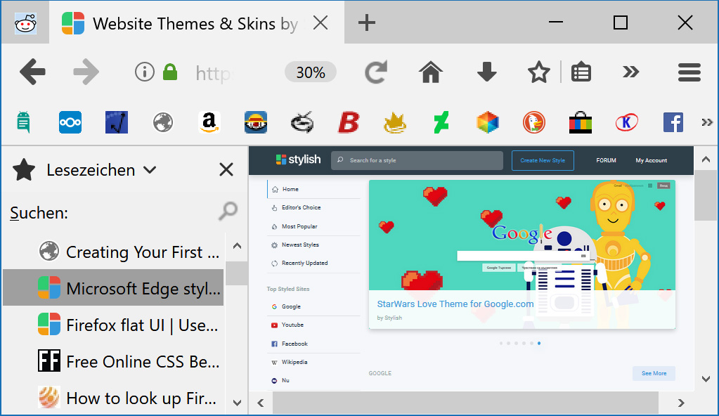 Firefox flat UI