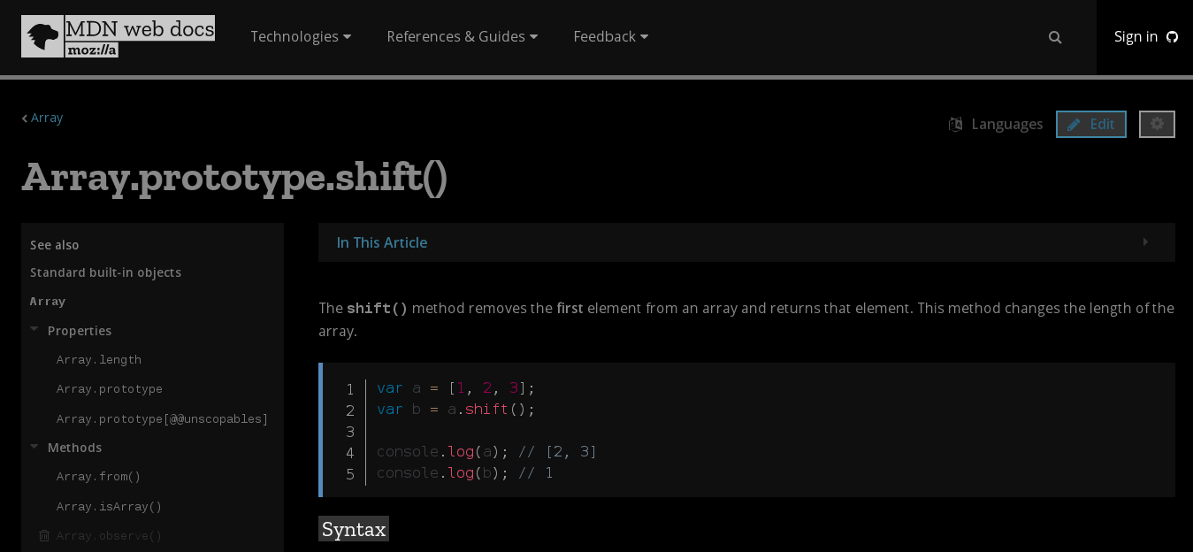 mozilla developer dark