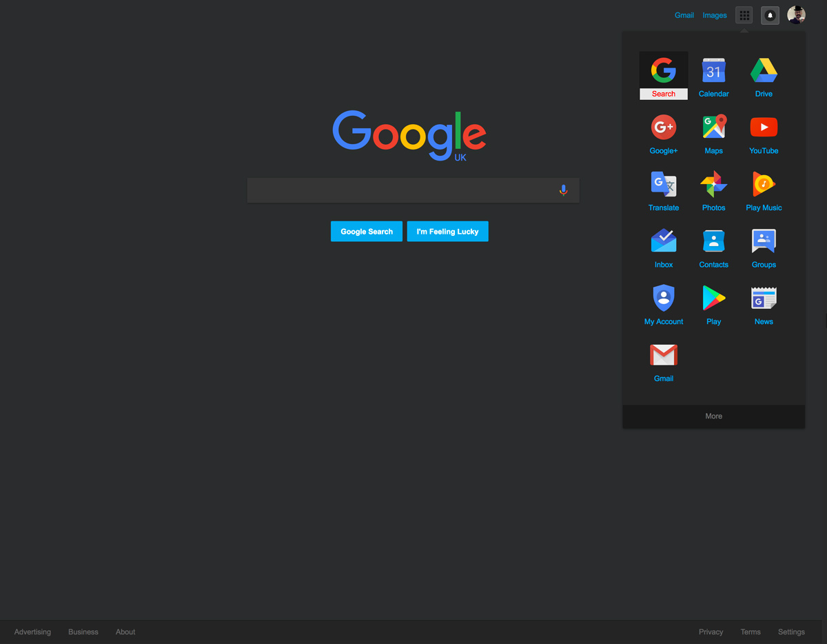 Soft dark Google