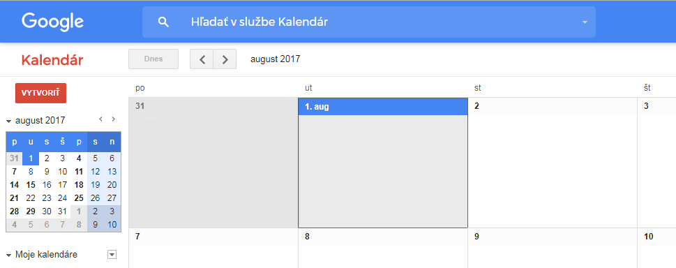 Google Calendar 2017
