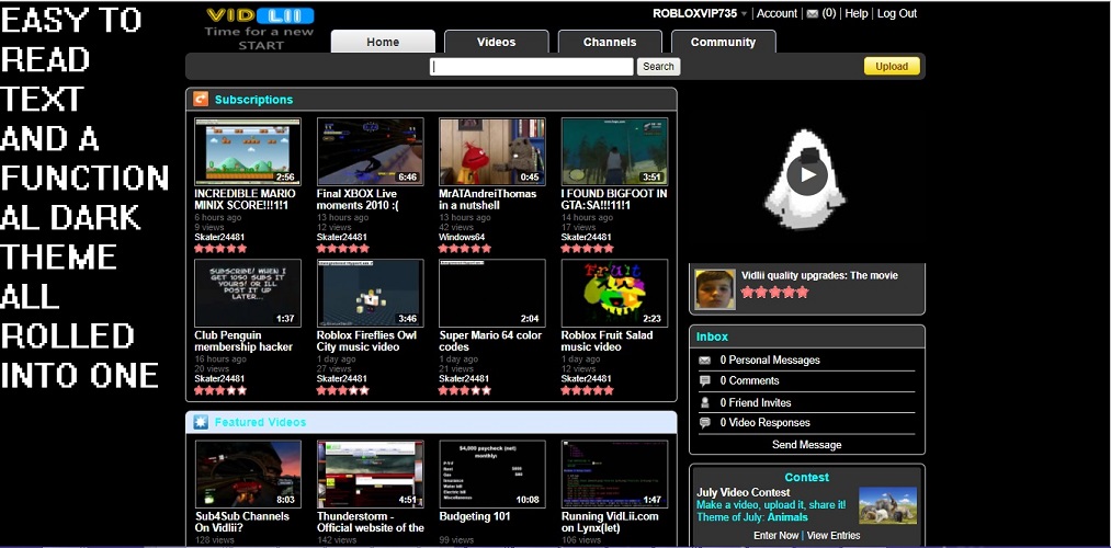 ROBLOXVIP735 Vidlii Channel Theme
