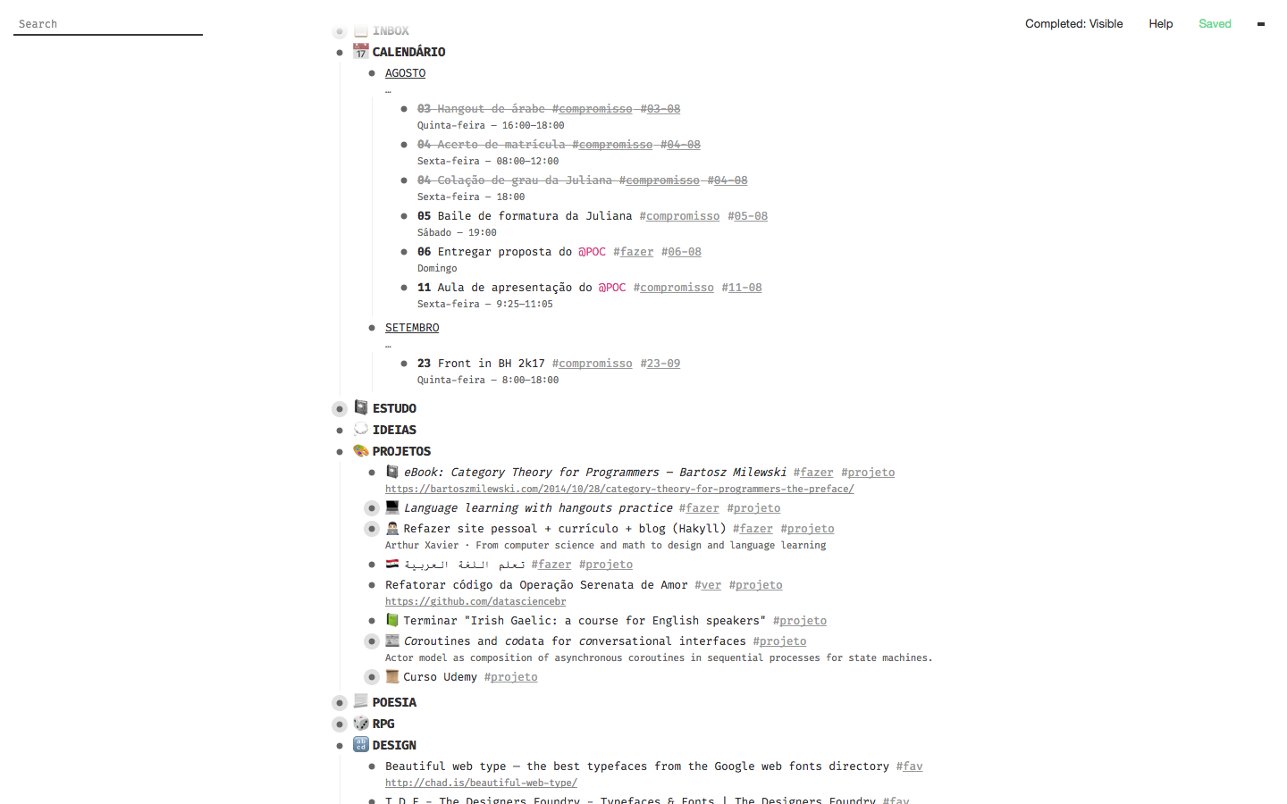 WorkFlowy: minimalist