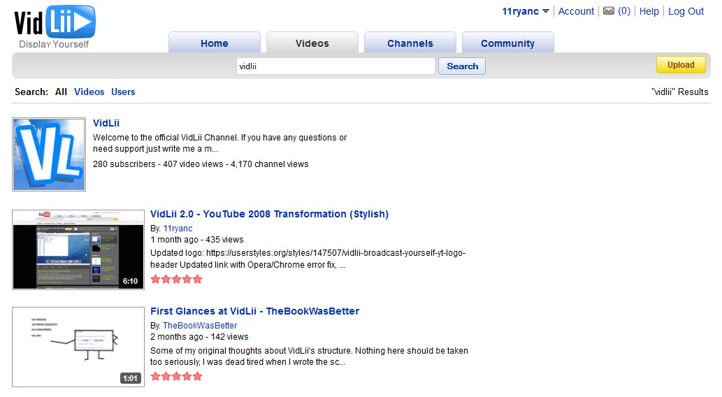 Blue YouTube-Inspired Logo for VidLii