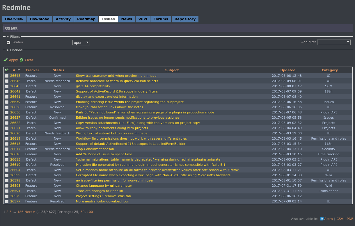 Redmine Dark 2