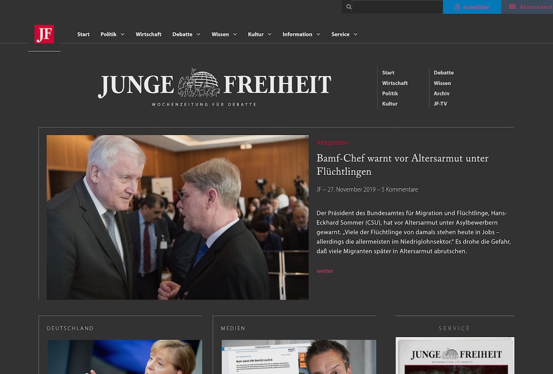 JUNGEFREIHEIT.DE Dark Theme (2020)