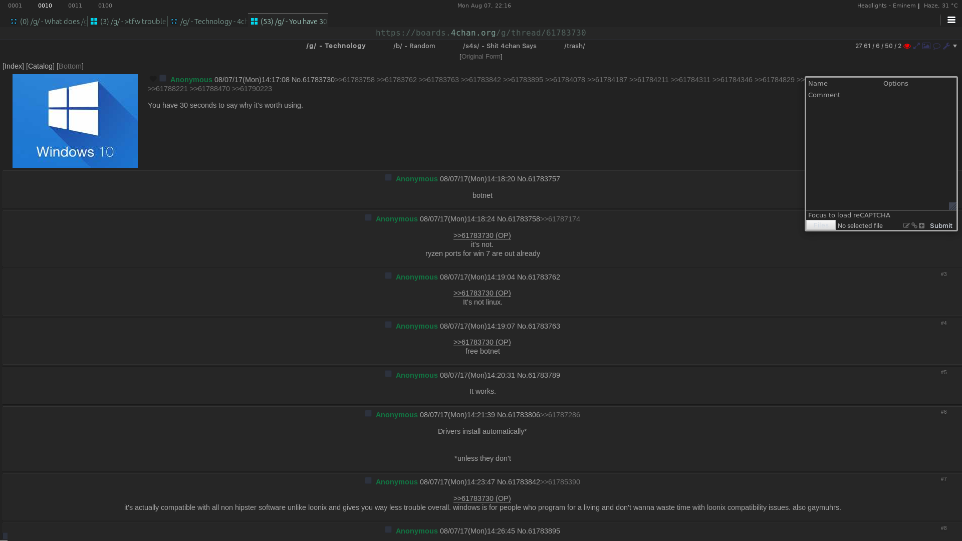 4chan Minimalistic Dark Theme