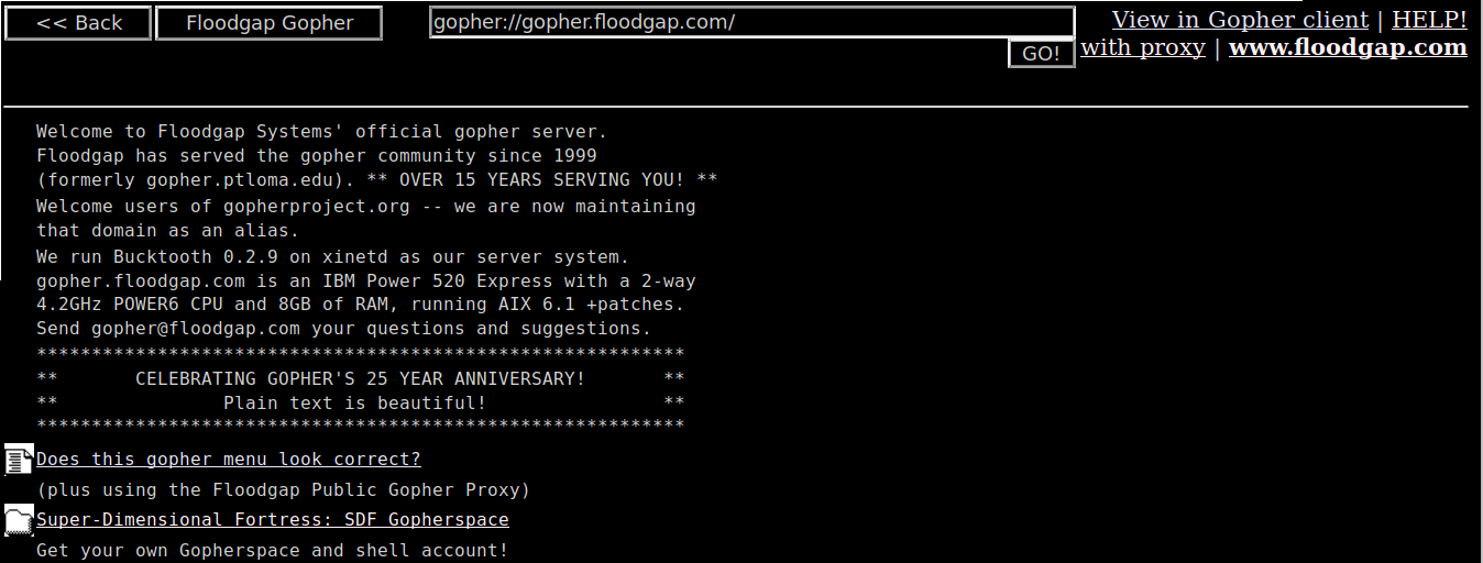 Black Floodgap Gopher