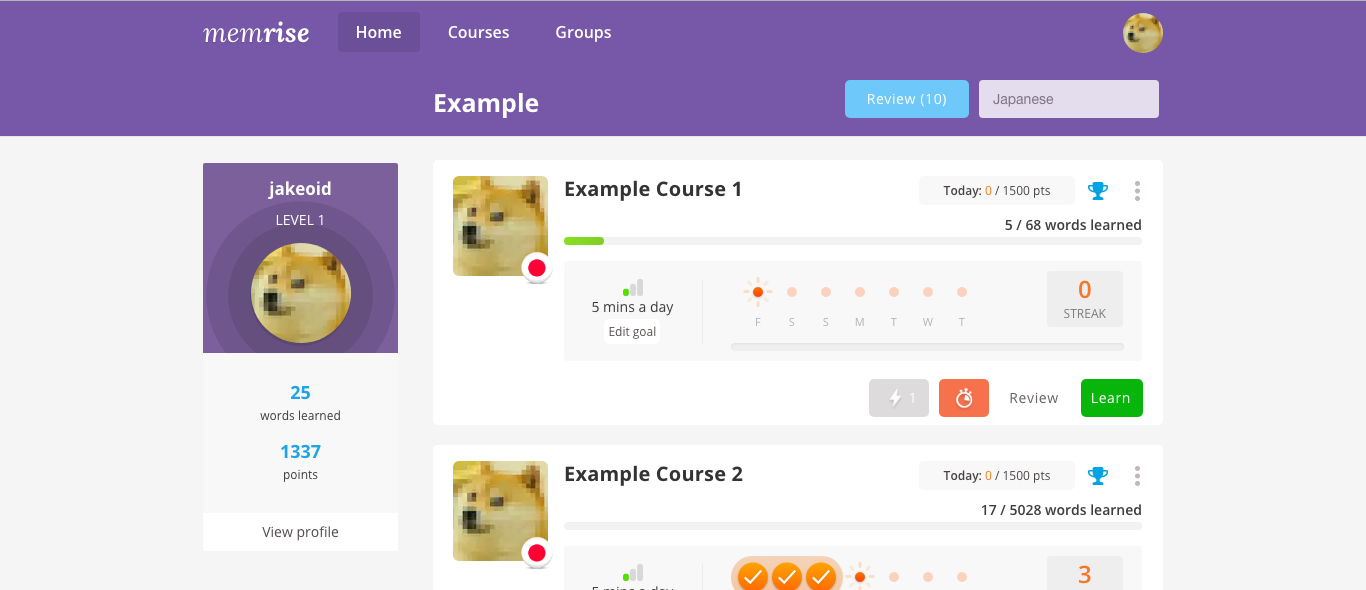Memrise Flat