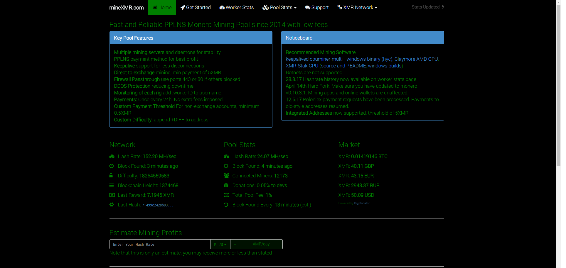 Dark Green Mine XMR