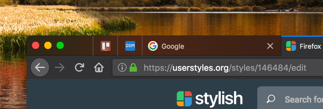 Firefox Translucent Tabbar (55+) [Mac]