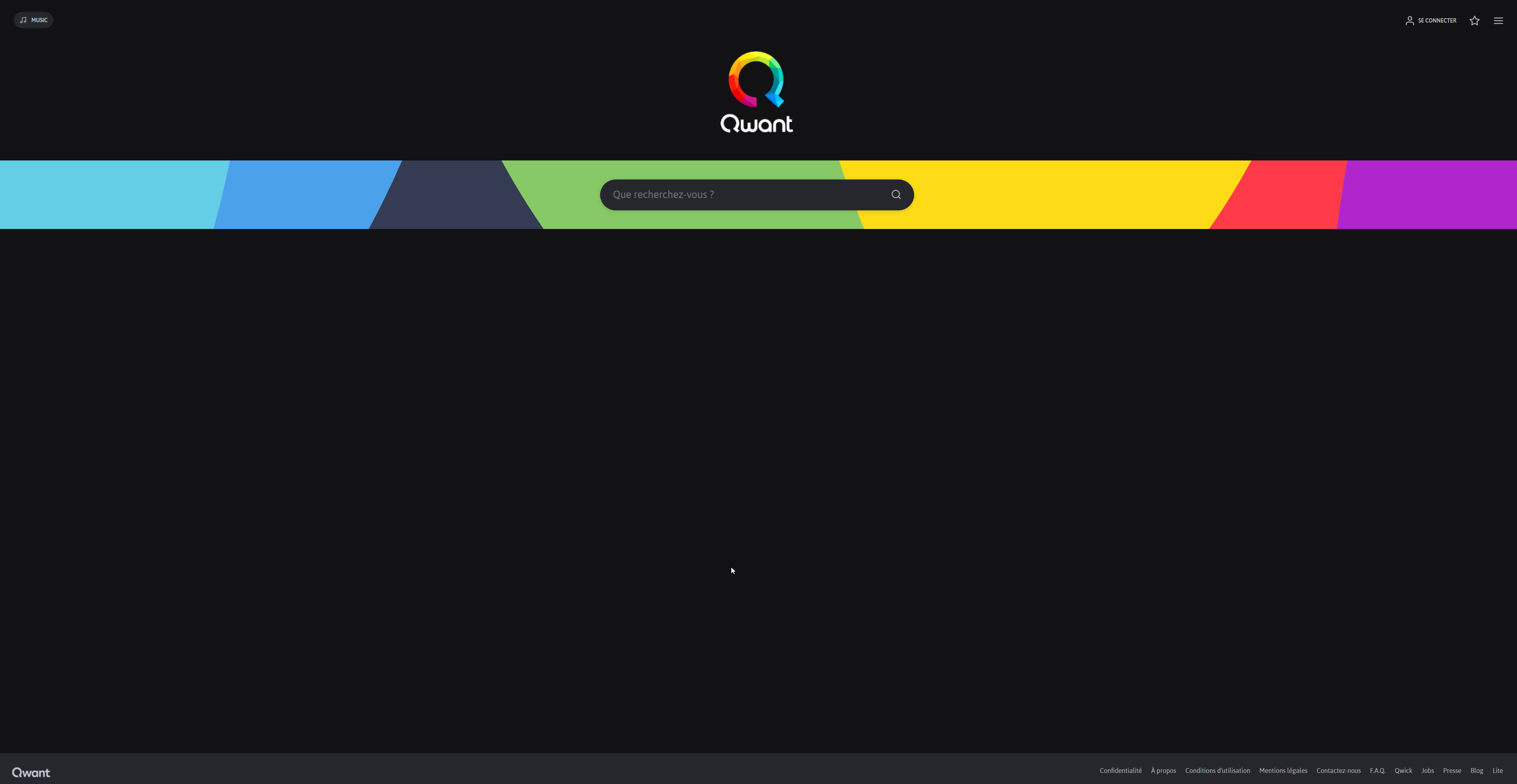 Qwant - Sans Promo - Thème sombre