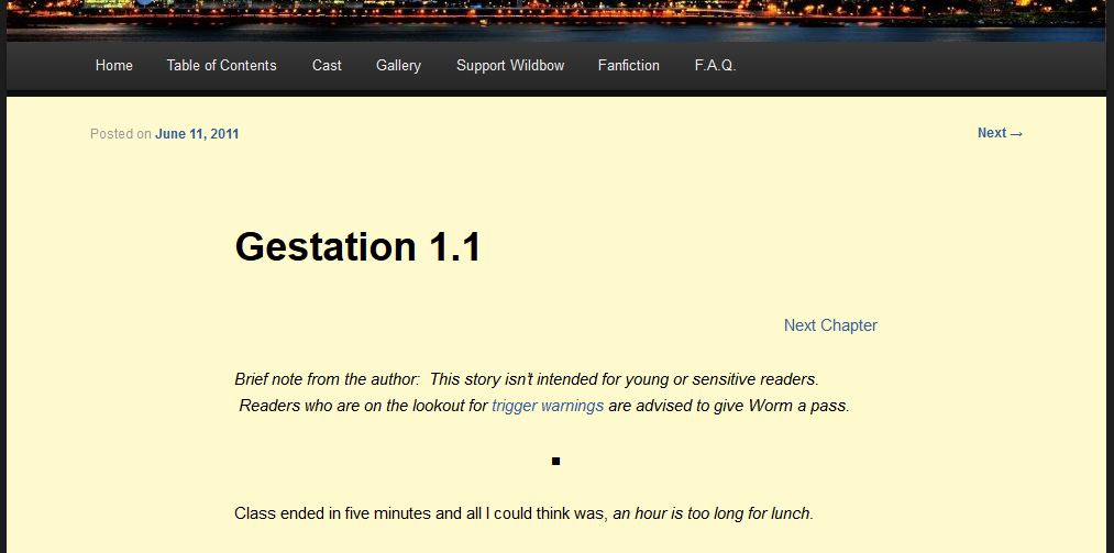 Worm web serial \ parahumans