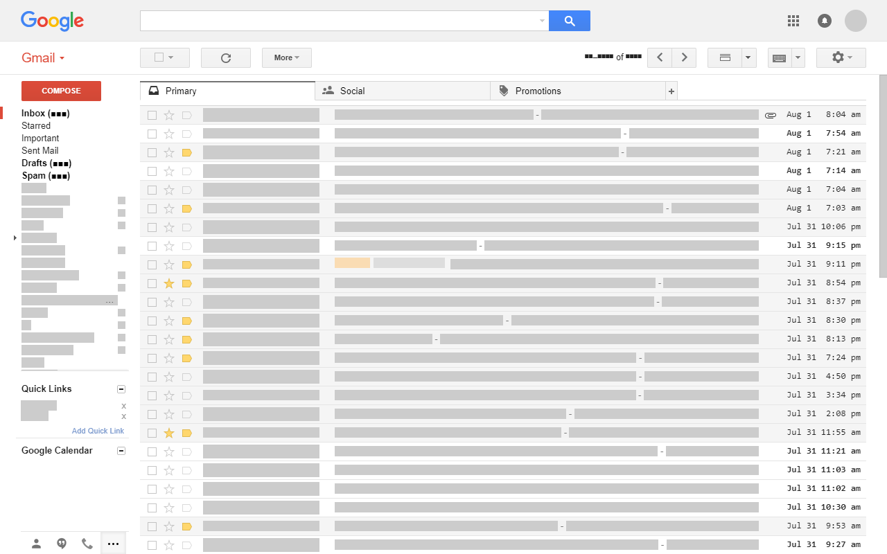 Gmail Short Date+Time in Mail List