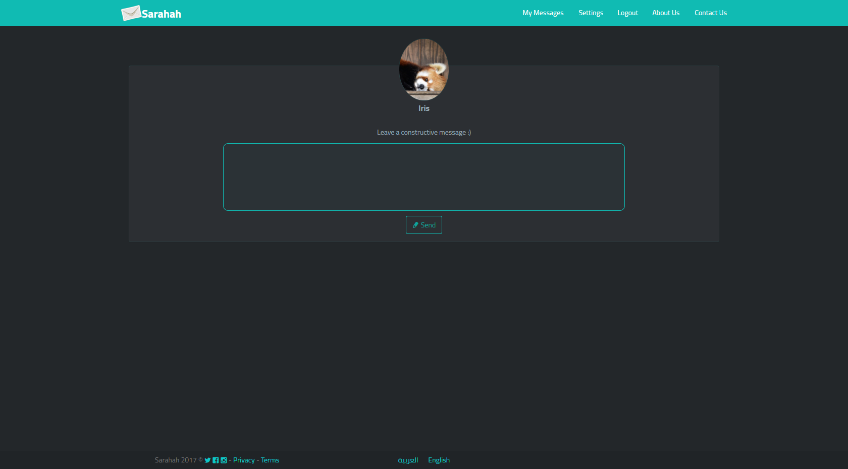 Dark sarahah