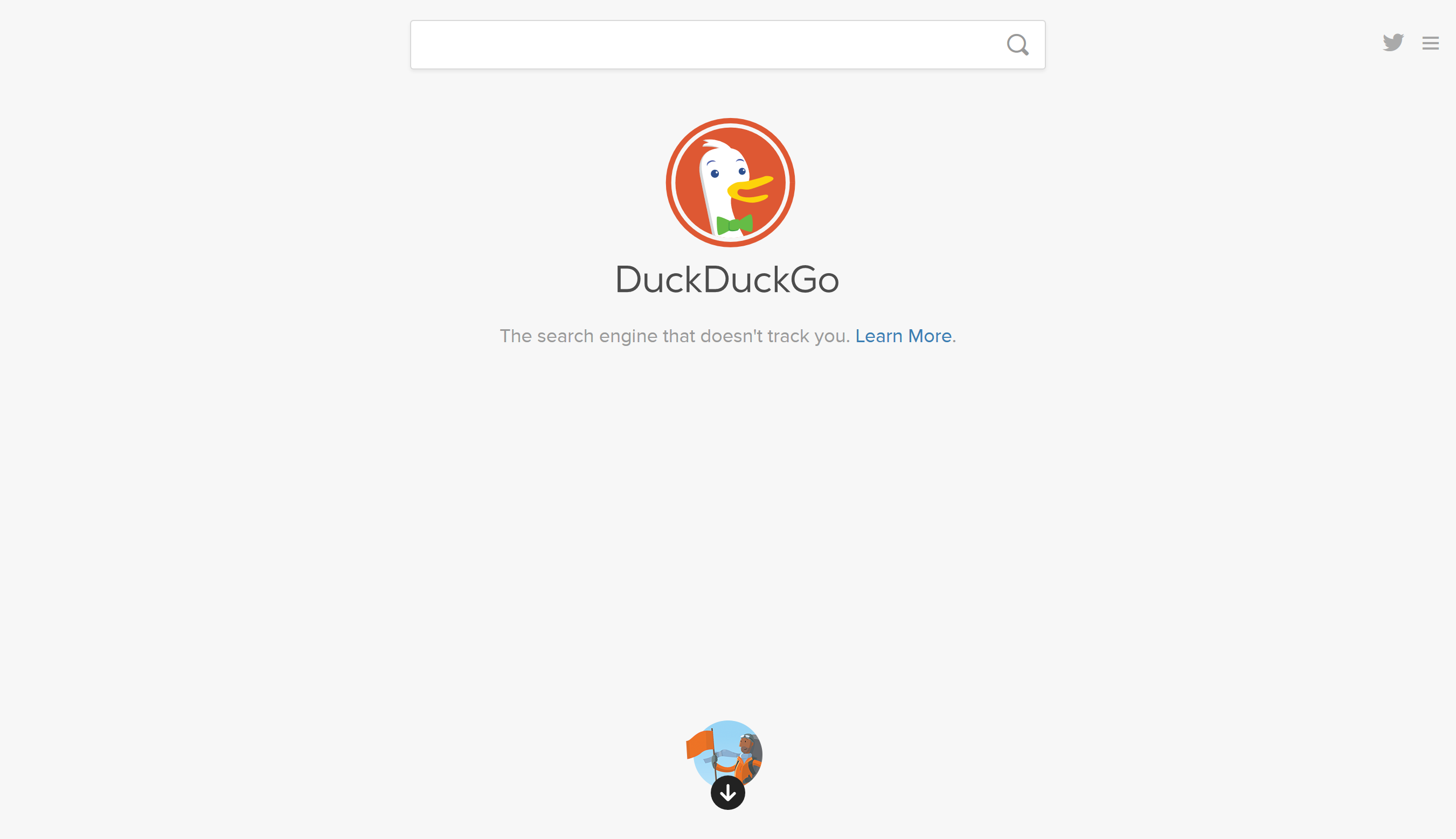 Top-align DuckDuckGo search bar