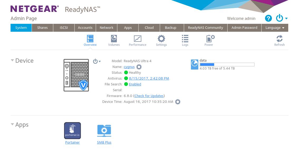 ReadyNAS OS 6 Hide Featured Apps