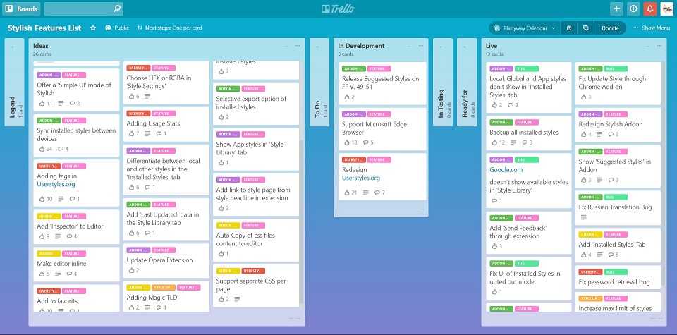 Trello List Expand/Collapse