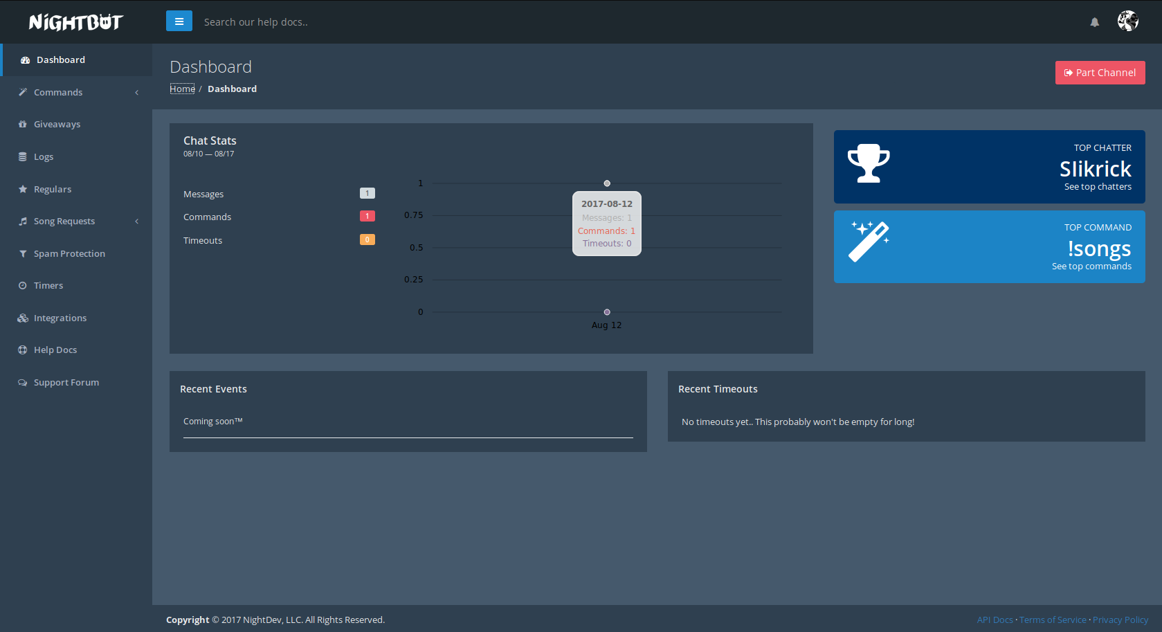 Nightbot dark mode