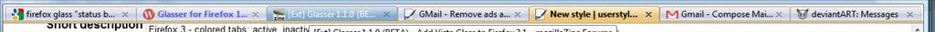Firefox 3 - colored tabs: active, inactive, unread