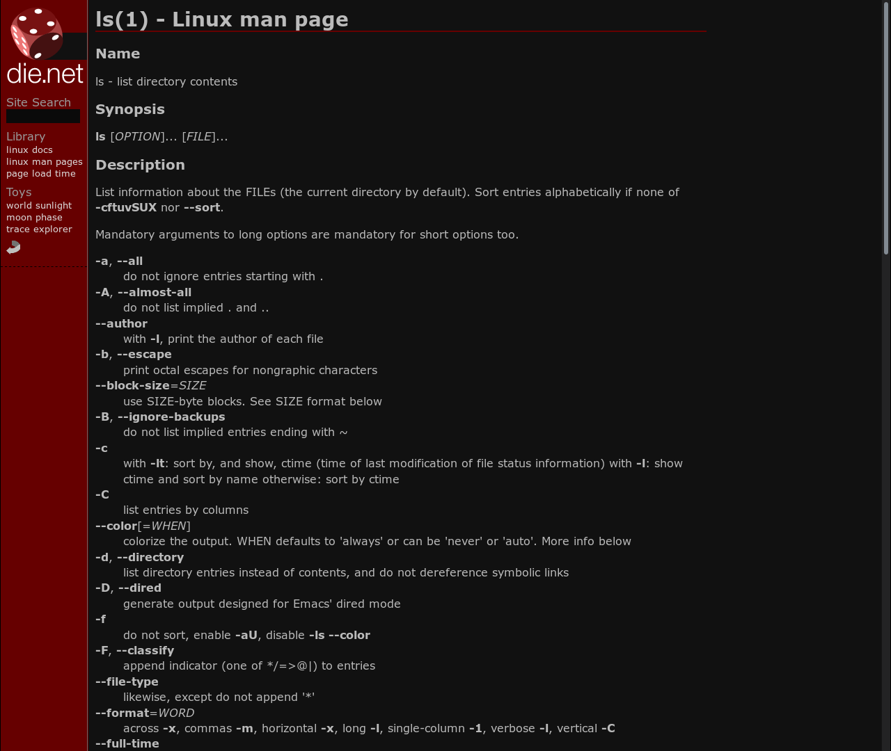 Die.net Dark