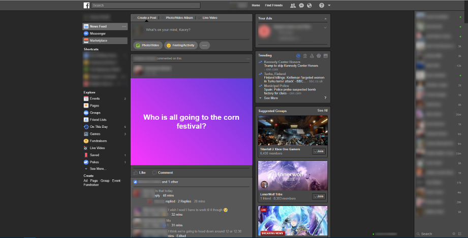 Grey Theme for Facebook