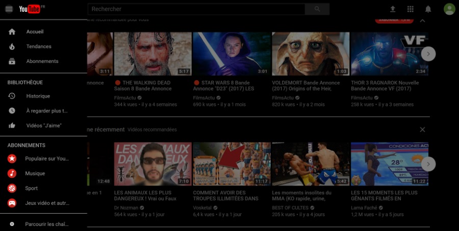 YouTube Darker