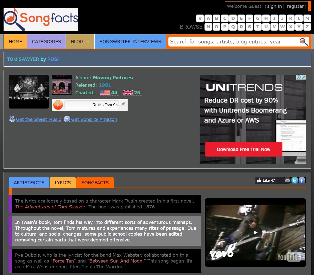 Songfacts Dark