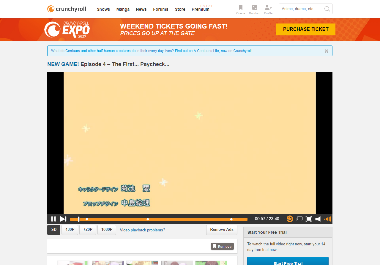 Crunchyroll Large Player