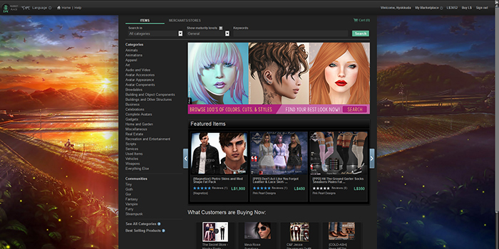 Dark SecondLife Marketplace (ONLY)