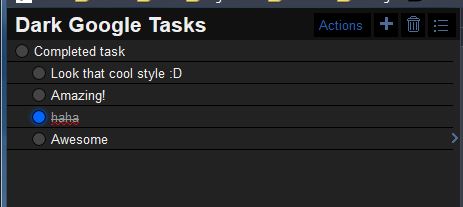 Google Tasks: Dark Theme