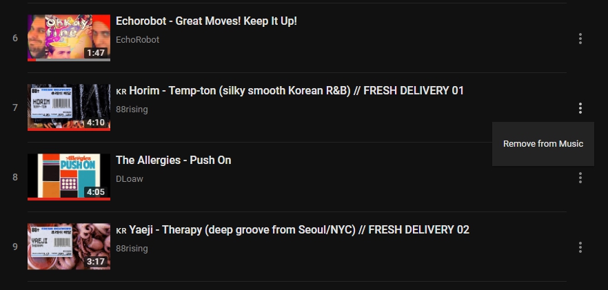 Youtube "Remove from Playlist" fix