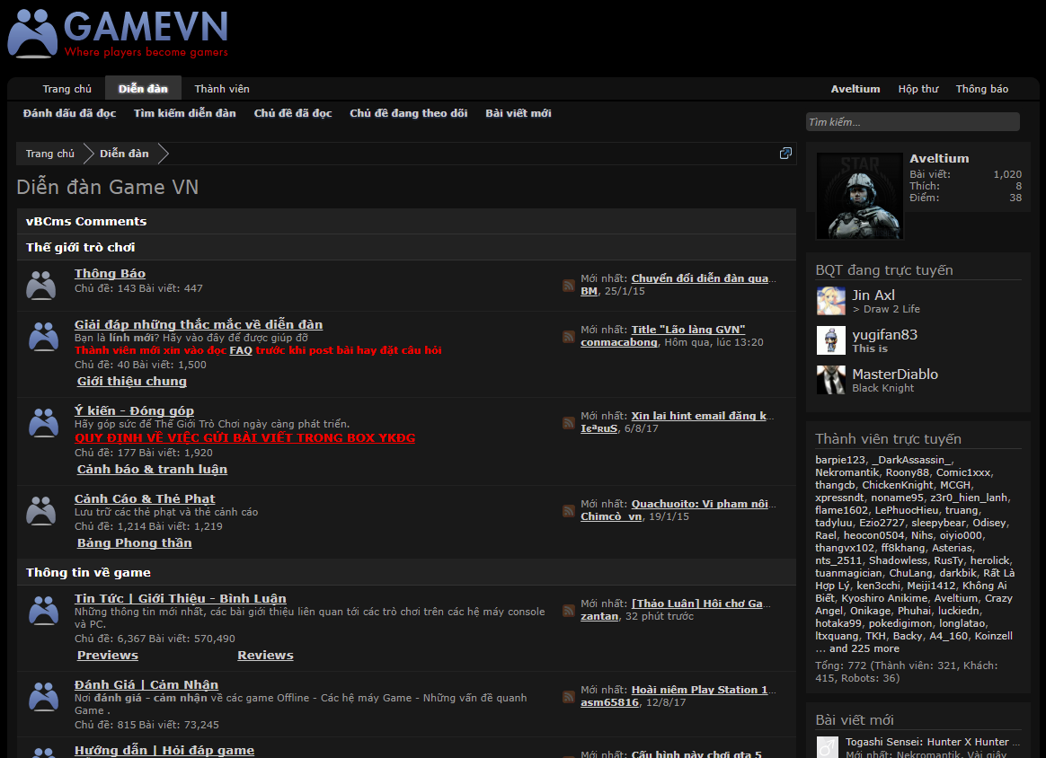 GameVN Dark Theme