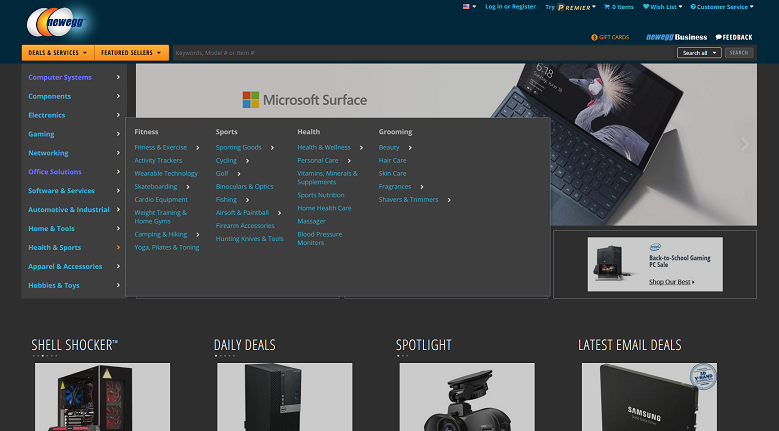 Newegg - Marc's Dark Theme