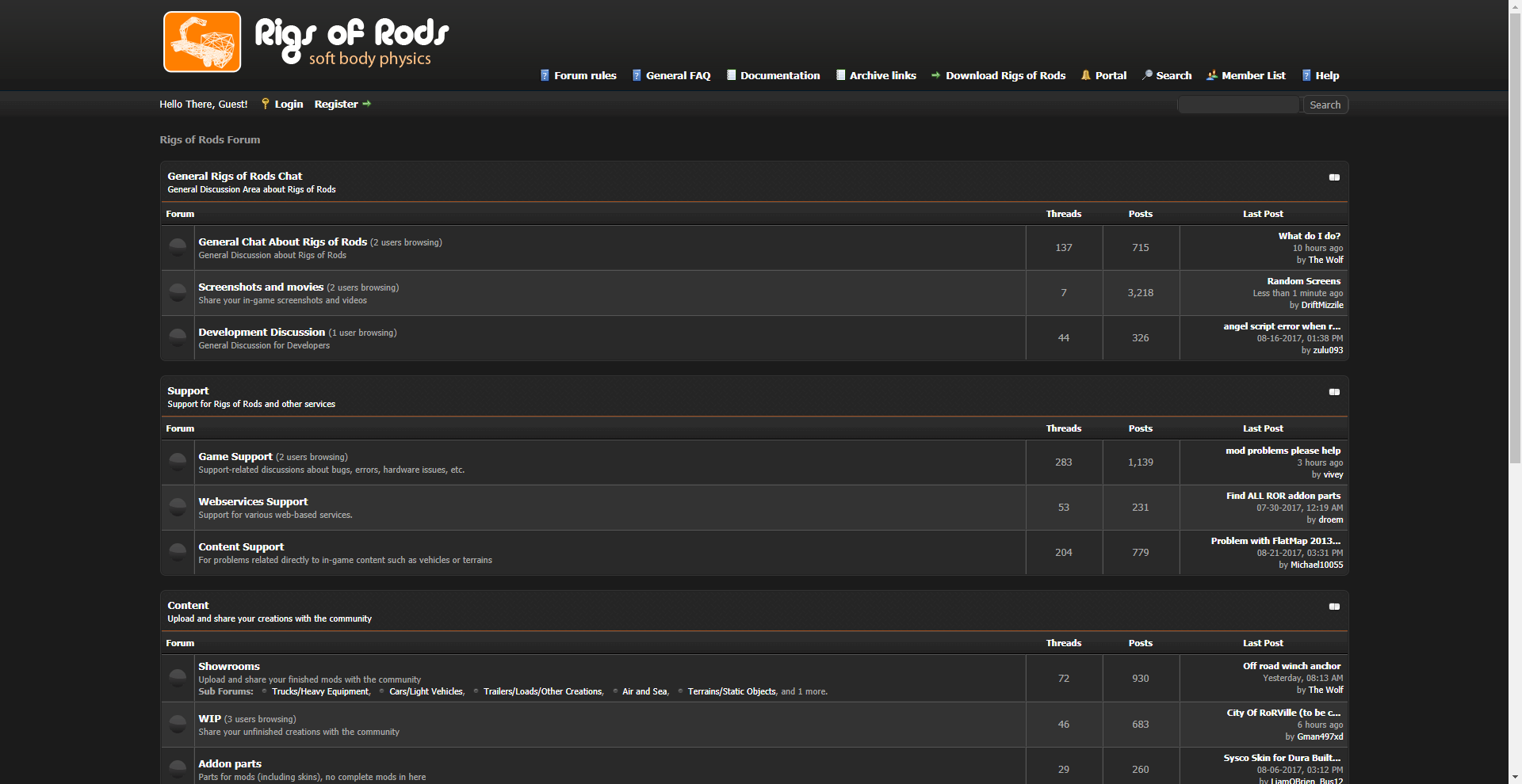 Rigs of Rods Forum - Dark Theme