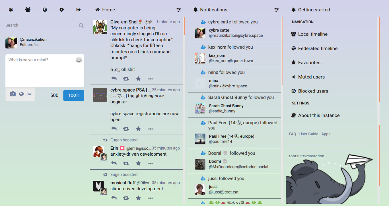 Mastodon Pastel Gradient