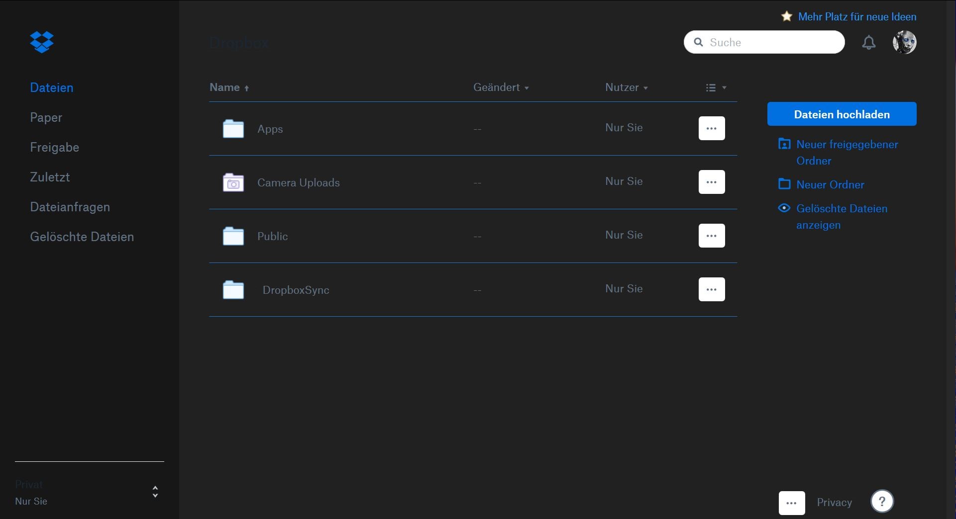 Dropbox Dark Grey by USZ