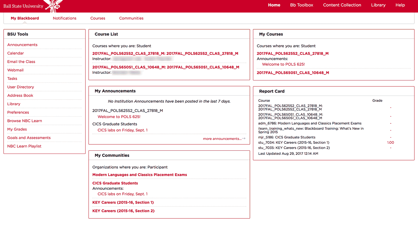 Ball State University Blackboard