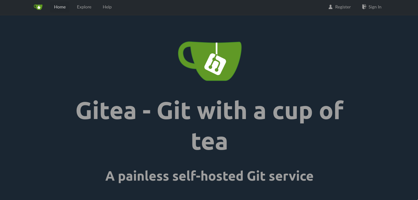 Gitea.io - Dark