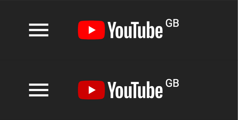 Old YouTube Red Colors