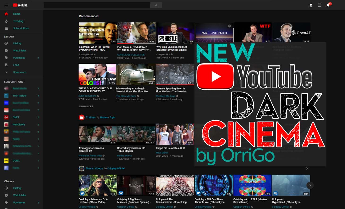 YouTube Dark Theme - OrriGo